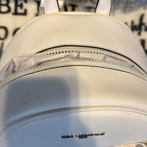 NWOT Karl Lagerfeld White Backpack With No Marks at all - Picture 5 of 15